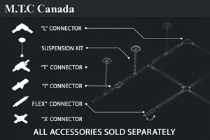 Pack of 10 Piece M0684 (I) Straight Black Housing / White Housing  :M.T.C Canada I Joint Straight 3 Pin for Track M0684 3 Pin H Type 120VAC Only to Joint 2 Piece in Straight Line