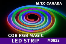 M0822: M.T.C Canada 10M LED COB Strip Light RGB Magic Running Strip IP44 3 Wire Addressable 10M (33 Feet) 24VDC 420LED/M SMD No Drop in Voltage 14.4W/M (M0822 (10MCOB Magic RGB Strip)