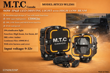 Full Kit M0854 – M.T.C Canada 4" 90W (45Wx2) LED Driving Light with DRL, High/Low Beam 6000K, IP68 Waterproof (12000LM, Amber DRL) With Dual Switch Wiring harness