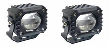 M0576: M.T.C Canada LED 2 inch Square White Amber LED Driving Work Light Bar Pods With Mount Bracket Spot Off Road Fog( 1 Pair)