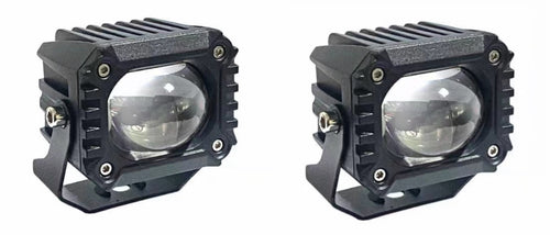 M0576: M.T.C Canada LED 2 inch Square White Amber LED Driving Work Light Bar Pods With Mount Bracket Spot Off Road Fog( 1 Pair)