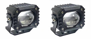 M0576: M.T.C Canada LED 2 inch Square White Amber LED Driving Work Light Bar Pods With Mount Bracket Spot Off Road Fog( 1 Pair)
