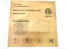 (Pack of 2) M0774: M.T.C Canada 20 Inch Square Ceiling Light Surface Mount 42 Watt 5600lm 120VAC 3cct 3K-4K-6K (Chnage Colour with Button) CETL Certified