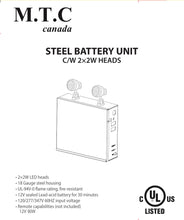 (Pack of 1) M0685 M.T.C Canada LED Steel Emergency Light with Lights Output 12VDC CUL Certified with 2 Head LED 2Wx2 Input Voltage 120-347V (Pack of 1 Piece LED Emergency Light with Head)