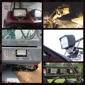 (PACK OF 2 )M0667:Led Work Spot  Lights (4x6 With Bracket ) 45w 6inch Led Lights Bar Fog Lights 12/24V With Mount Brackets for Trucks,Tractor,Off-Road 4x4, ATV, SUV, UTV,Boat -Waterproof