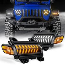 M0526 : LED Fender Flare Light Side Markers Turn Signal for Jeep Wrangler JL Gladiator Rubicon Sahara Sport Version 2018 and Plus