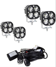 (Pack of 4 Piece) M0670 Yellow : M.T.C Canada LED 40W Yellow Off Road Work Light/LED Pod/LED Bar 4000lm Inout 10-30VDC IP67 Waterproof With Relay Button and Remote Flash Option