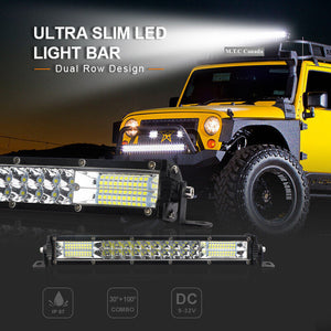 (Pack of 2)M0669:LED Double row Bar 10 Inch Off Road 180W Combo Beam LED 3W , 3030 LED , Operating Voltage 10-30VDC Colour to choose 6000K Or Yellow Work SUV Truck ATV Boat