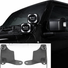 M0859 : M.T.C Canada Dual A-Pillar Light Mounting Brackets (1 Pair) Compatible with 2018–2026 Jeep Wrangler JL & 2020–2026 Jeep Gladiator JT, Not Compatible with Gladiator Mojave – Heavy Duty, Black