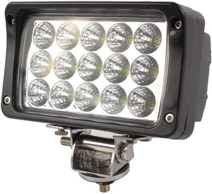 (PACK OF 2 )M0667:Led Work Spot  Lights (4x6 With Bracket ) 45w 6inch Led Lights Bar Fog Lights 12/24V With Mount Brackets for Trucks,Tractor,Off-Road 4x4, ATV, SUV, UTV,Boat -Waterproof
