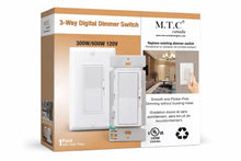 (Pack of 10 Piece) M0812: M.T.C Canada LED Dimmer Switch Single Pole or 3-Way dimmer Switch 300 watt LED 120VAC,Traic Dimming, White with Wall Plate Included CUL Certified