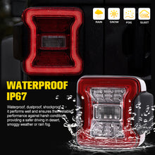M0691 : M.T.C Canada RED LED Tail Lights For Jeep Wrangler JL JLU 2018-2024 (RED And white Lens) Accessories Brake Light Reverse Light Turn Signal Light )