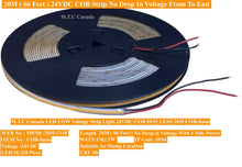 1 Roll 20M) M0760 : M.T.C Canada LED Strip Light Commercial Grade COB Dot Free 20M (66 FT Roll) 24VDC 320LED /M 5W/M IP44 No Drop in Voltage with 1 Side Power