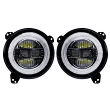 M0694 : M.T.C Canada 9 Inch Round Led Headlight with White Halo (White DRL + Turn Amber) High Low Beam Day Time Running Light Compatible with Jeep Wrangler JL 2018+ Sport Rubicon, DOT Approved Head