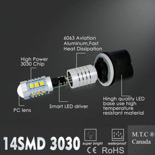 M0581 : M.T.C Canada 880 /899 LED Fog Light Bulbs Extreme Bright LED Bulb 3030 -SMD LED 6000K 14W -White