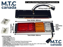 M0870 – M.T.C Canada 14 Inch LED Rear Tail Lights 2-Piece 102 LED 12VDC Brake, Stop & Turn Lights for Truck & Trailer