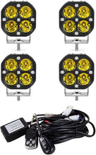 (Pack of 4 Piece) M0670 Yellow : M.T.C Canada LED 40W Yellow Off Road Work Light/LED Pod/LED Bar 4000lm Inout 10-30VDC IP67 Waterproof With Relay Button and Remote Flash Option