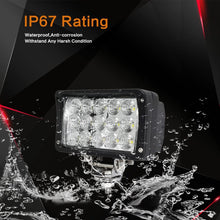 (PACK OF 2 )M0667:Led Work Spot  Lights (4x6 With Bracket ) 45w 6inch Led Lights Bar Fog Lights 12/24V With Mount Brackets for Trucks,Tractor,Off-Road 4x4, ATV, SUV, UTV,Boat -Waterproof