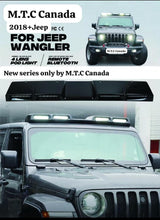 M0816 :LED Roof Top Light Compatible With 2018+Jeep JEEP WANGLER JL/Compatible With JT PRIMER/GLOSS BLACK 4 LENS REMOTE POD LIGHT 6000K