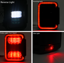 M0693 : M.T.C Canada LED Tail LED Tail Lights Fit For Jeep Gladiator JT 2019 2020 2021 2022 2023 Smoked Taillights Brake Light Turn Signal Light Reverse Back Up Assembly (Black Housing Smoke Lens),