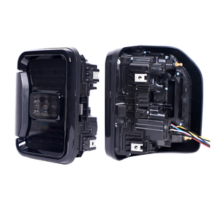 M0693 : M.T.C Canada LED Tail LED Tail Lights Fit For Jeep Gladiator JT 2019 2020 2021 2022 2023 Smoked Taillights Brake Light Turn Signal Light Reverse Back Up Assembly (Black Housing Smoke Lens),
