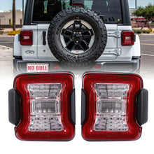 M0691 : M.T.C Canada RED LED Tail Lights For Jeep Wrangler JL JLU 2018-2024 (RED And white Lens) Accessories Brake Light Reverse Light Turn Signal Light )