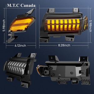 M0526 : LED Fender Flare Light Side Markers Turn Signal for Jeep Wrangler JL Gladiator Rubicon Sahara Sport Version 2018 and Plus