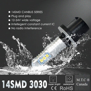 M0581 : M.T.C Canada 880 /899 LED Fog Light Bulbs Extreme Bright LED Bulb 3030 -SMD LED 6000K 14W -White