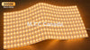 (Pack of 4) CETL Certified M0869 :M.T.C Canada 24V LED Backlighting Sheet 10Watt 1000lm Each 320LED 500x250mm CRI90 3000K Warm White Dimmable, Low Voltage LED Backlighting Sheet (Peel and Stick)