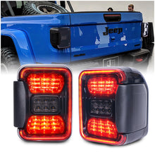 M0693 : M.T.C Canada LED Tail LED Tail Lights Fit For Jeep Gladiator JT 2019 2020 2021 2022 2023 Smoked Taillights Brake Light Turn Signal Light Reverse Back Up Assembly (Black Housing Smoke Lens),