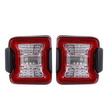 M0691 : M.T.C Canada RED LED Tail Lights For Jeep Wrangler JL JLU 2018-2024 (RED And white Lens) Accessories Brake Light Reverse Light Turn Signal Light )