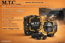 Full Kit M0854 – M.T.C Canada 4" 90W (45Wx2) LED Driving Light with DRL, High/Low Beam 6000K, IP68 Waterproof (12000LM, Amber DRL) With Dual Switch Wiring harness