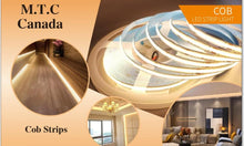 1 Roll 20M) M0760 : M.T.C Canada LED Strip Light Commercial Grade COB Dot Free 20M (66 FT Roll) 24VDC 320LED /M 5W/M IP44 No Drop in Voltage with 1 Side Power