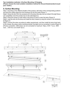 (Pack of 4) M0778:LED Strip light /LED Shop Light 4 Feet Wattage Selectable 20W /30W /40W With Button And 5CCT (3K/4K/5K/6K/65K ) With Button Input 120-347VAC CUL Certified