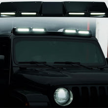 M0816 :LED Roof Top Light Compatible With 2018+Jeep JEEP WANGLER JL/Compatible With JT PRIMER/GLOSS BLACK 4 LENS REMOTE POD LIGHT 6000K