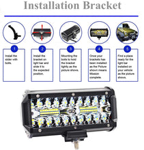 (Pack of 2)M0671 : M.T.C Canada LED Light Bar 7 Inch Offroad Driving Lights 120W , Input 10-30VDC 6000K LED Pods Spot Flood Combo Beam Led Fog Lights for Truck Trailer Pickup Boat Car SUV ATV RV Jeep