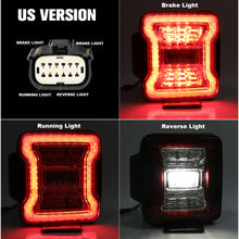 M0691 : M.T.C Canada RED LED Tail Lights For Jeep Wrangler JL JLU 2018-2024 (RED And white Lens) Accessories Brake Light Reverse Light Turn Signal Light )
