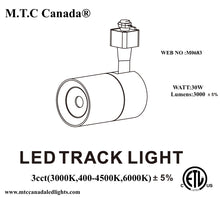 Black Housing (Pack of 4 Piece)) :(M0683) M.T.C Canada LED Track Light 30W 3000lm 3 Pin 3cct (3K,4K,6K) Change Colour with Button at Back Side CETL 3 Pin H Type Track Fit, Input 120VAC