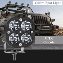 (Pack of 2)M0670 : M.T.C Canada LED 40W Yellow Off Road Work Light /LED Pod / LED Bar 4000lm Inout 10-30VDC IP67 Waterproof