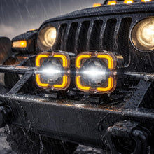 Full Kit M0854 – M.T.C Canada 4" 90W (45Wx2) LED Driving Light with DRL, High/Low Beam 6000K, IP68 Waterproof (12000LM, Amber DRL) With Dual Switch Wiring harness