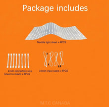 (Pack of 4) CETL Certified M0869 :M.T.C Canada 24V LED Backlighting Sheet 10Watt 1000lm Each 320LED 500x250mm CRI90 3000K Warm White Dimmable, Low Voltage LED Backlighting Sheet (Peel and Stick)