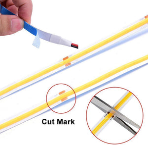 (1 Roll 15M) M0677: M.T.C Canada LED Strip Light COB Dot Free 15M (49.2 FT Roll) 24VDC 320LED /M 12W/M IP44 No Drop in Voltage with 1 Side Power
