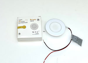 Pack of 10 Piece M0733  (White colour trim) :M.T.C Canada LED Puck Light/LED Low Voltage Recessed Under Cabinet Lights 12VDC 2W 200lm CETL Available White trim  3cct (3K-45K-6K)