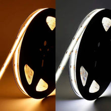 (1 Roll 15M) M0677: M.T.C Canada LED Strip Light COB Dot Free 15M (49.2 FT Roll) 24VDC 320LED /M 12W/M IP44 No Drop in Voltage with 1 Side Power