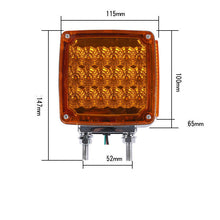Pack of 2 Piece (1 Pair Left and Right) :M0701:M.T.C Canada Square LED Pedestal Fender Light Truck RV Trailer Double Face Turn Signal Brake