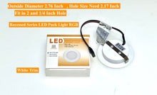 Pack of 10 Piece M0734 RGB White Trim  :M.T.C Canada LED Puck Light/LED Under Cabinet Light 12VDC 2W 200lm LED RGB Multicolour Recessed Puck Light CETL Availabl White Trim (White Trim RGB (Multicolour))