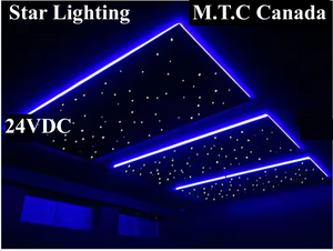 Pack of 25 Piece : M0764 : M.T.C Canada Fiber Star Ceiling Light 2x2 (600 x600 mm) Panel With 20 Fiber 4 Meter Length 24VDC RGBCW