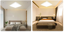 (Pack of 2) M0774: M.T.C Canada 20 Inch Square Ceiling Light Surface Mount 42 Watt 5600lm 120VAC 3cct 3K-4K-6K (Chnage Colour with Button) CETL Certified
