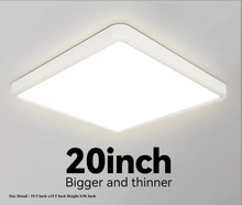 (Pack of 2) M0774: M.T.C Canada 20 Inch Square Ceiling Light Surface Mount 42 Watt 5600lm 120VAC 3cct 3K-4K-6K (Chnage Colour with Button) CETL Certified