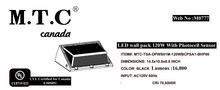 (Pack of 1 ) M0777 Black Housing : M.T.C Canada Commercial Grade LED Wall Pack 120 watt 6000K 120VAC 16,800 lm IP65 Outdoor/Indoor Waterproof Ip65 with Photocell Sensor CUL Certified